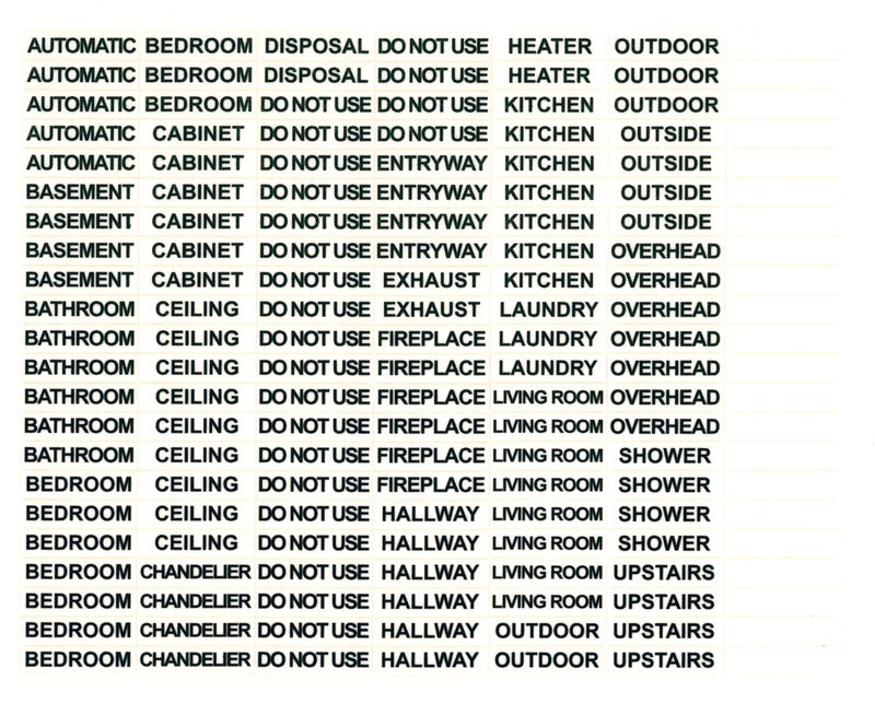 RobaCo Supply Light Switch Labels - Transparent Switch Identifier System for Organizing Your Home and Office - Image 4